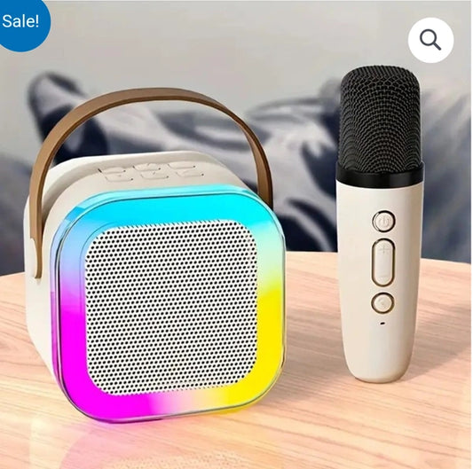 Karaoke Bluetooth Speaker with Microphone & LED Lights