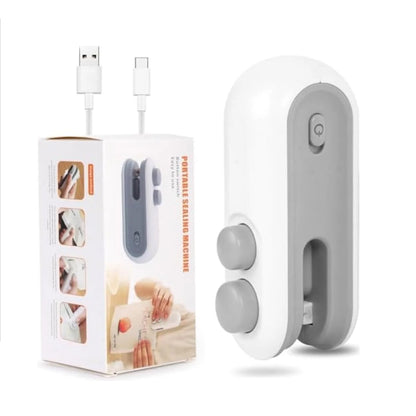 Portable Mini Sealing Machine 2 in 1 USB Rechargeable.