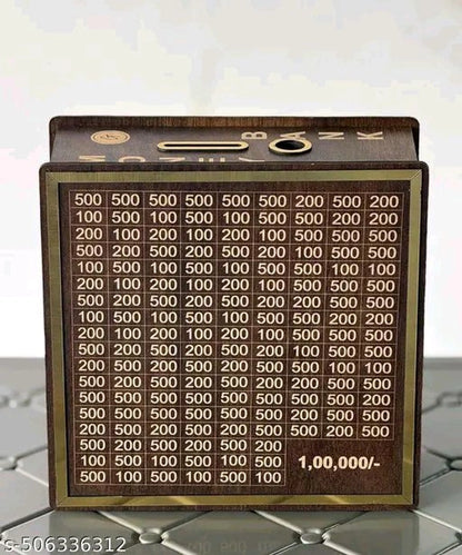 1 Lakh Wooden Money Saver Bank