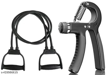 COMBO - Double Toning Tube with Hand Gripper Combo Fitness Combo for Gym & Home Exerciser