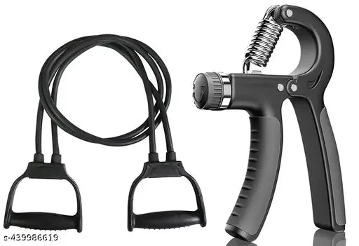 COMBO - Double Toning Tube with Hand Gripper Combo Fitness Combo for Gym & Home Exerciser