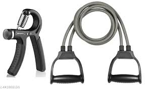 COMBO - Double Toning Tube with Hand Gripper Combo Fitness Combo for Gym & Home Exerciser