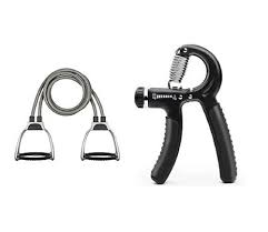 COMBO - Double Toning Tube with Hand Gripper Combo Fitness Combo for Gym & Home Exerciser