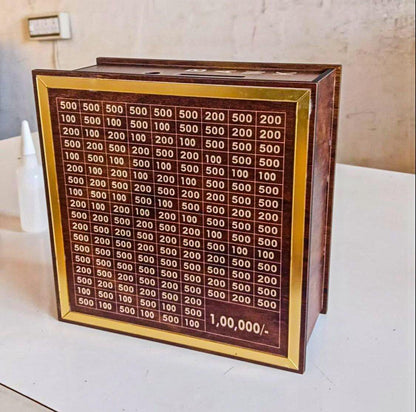 1 Lakh Wooden Money Saver Bank