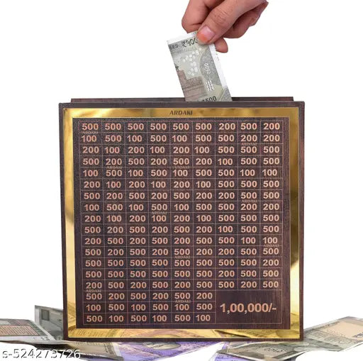 1 Lakh Wooden Money Saver Bank