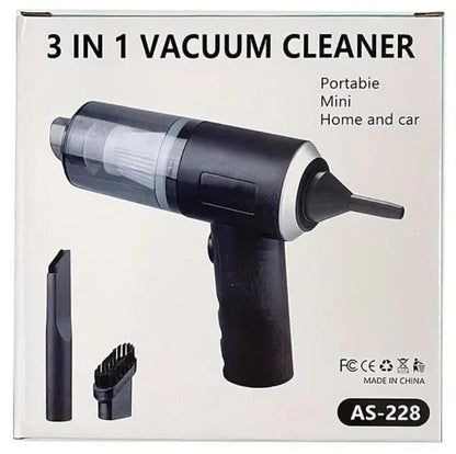 3 IN 1 Portable Car Vacuum Cleaner with Blower | USB Rechargeable Wireless Handheld Car Vacuum Cleaner Traveling, Portable, Rechargeable